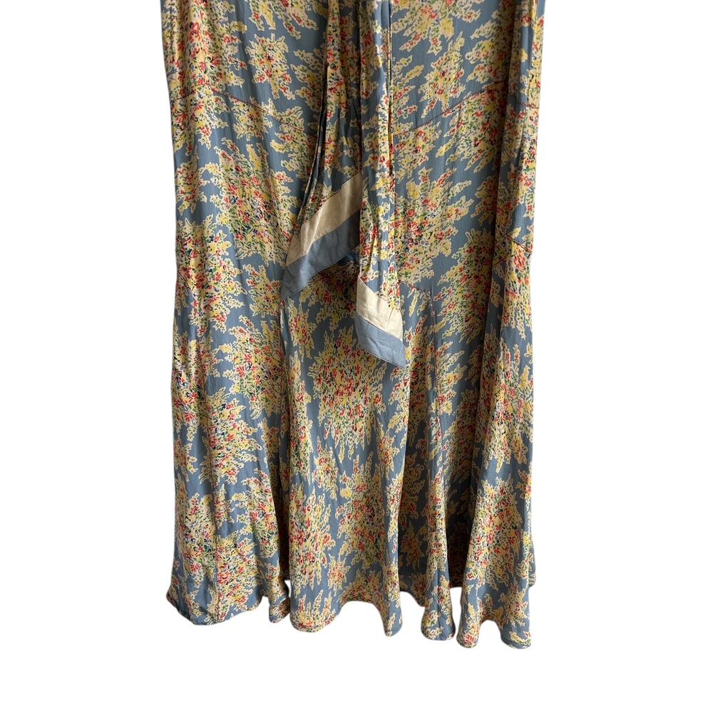 Vintage‎ April Cornell Women’s Size XL Front Tie Gatsby Midi Floral Print Dress - Picture 3 of 7